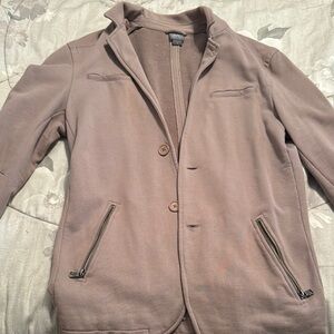 A/X Stylish Tan Blazer with Zipper Pockets